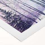 Winter Forest Office Wall Art – Elegant Snowy Landscape Décor
