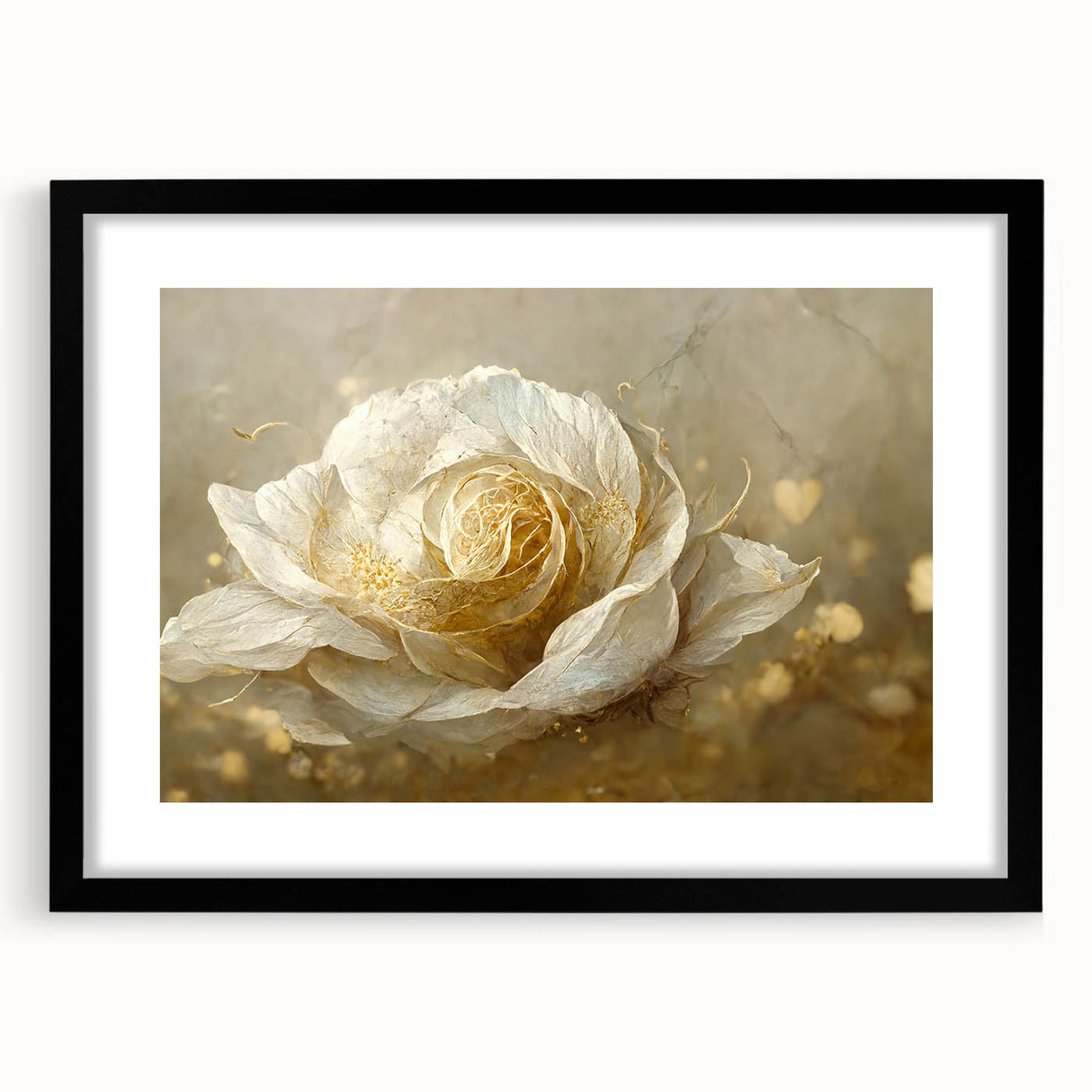 Abstract floral wall art framed in black with a white mat, showcasing vibrant hues of pink, blue, and green, perfect for enhancing modern decor.