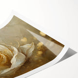 Abstract floral wall art print showcasing vibrant colors and intricate designs, rolled for easy shipping and display, perfect for modern home decor.