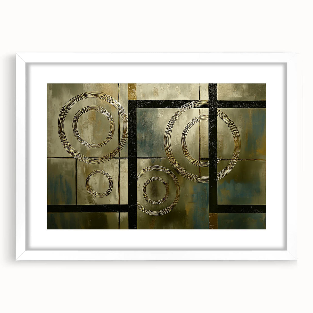 Abstract geometric frame art in a white matte finish, showcasing intricate shapes and lines, ideal for modern home decor or gallery display. Perfect for adding a contemporary touch to any room's aesthetic.