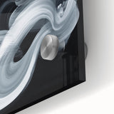 Minimalist Abstract Wall Art – Monochrome Motion Swirl
