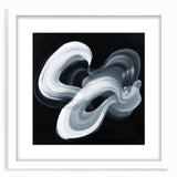 Minimalist Abstract Wall Art – Monochrome Motion Swirl