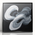 Minimalist Abstract Wall Art – Monochrome Motion Swirl