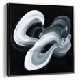 Minimalist Abstract Wall Art – Monochrome Motion Swirl