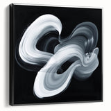 Minimalist Abstract Wall Art – Monochrome Motion Swirl