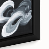 Minimalist Abstract Wall Art – Monochrome Motion Swirl