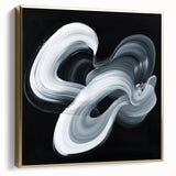 Minimalist Abstract Wall Art – Monochrome Motion Swirl