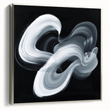 Minimalist Abstract Wall Art – Monochrome Motion Swirl