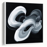Minimalist Abstract Wall Art – Monochrome Motion Swirl