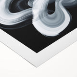 Minimalist Abstract Wall Art – Monochrome Motion Swirl
