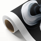 Minimalist Abstract Wall Art – Monochrome Motion Swirl