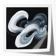 Minimalist Abstract Wall Art – Monochrome Motion Swirl