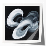 Minimalist Abstract Wall Art – Monochrome Motion Swirl
