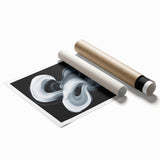 Minimalist Abstract Wall Art – Monochrome Motion Swirl