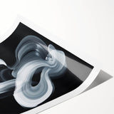 Minimalist Abstract Wall Art – Monochrome Motion Swirl