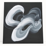 Minimalist Abstract Wall Art – Monochrome Motion Swirl