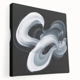 Minimalist Abstract Wall Art – Monochrome Motion Swirl