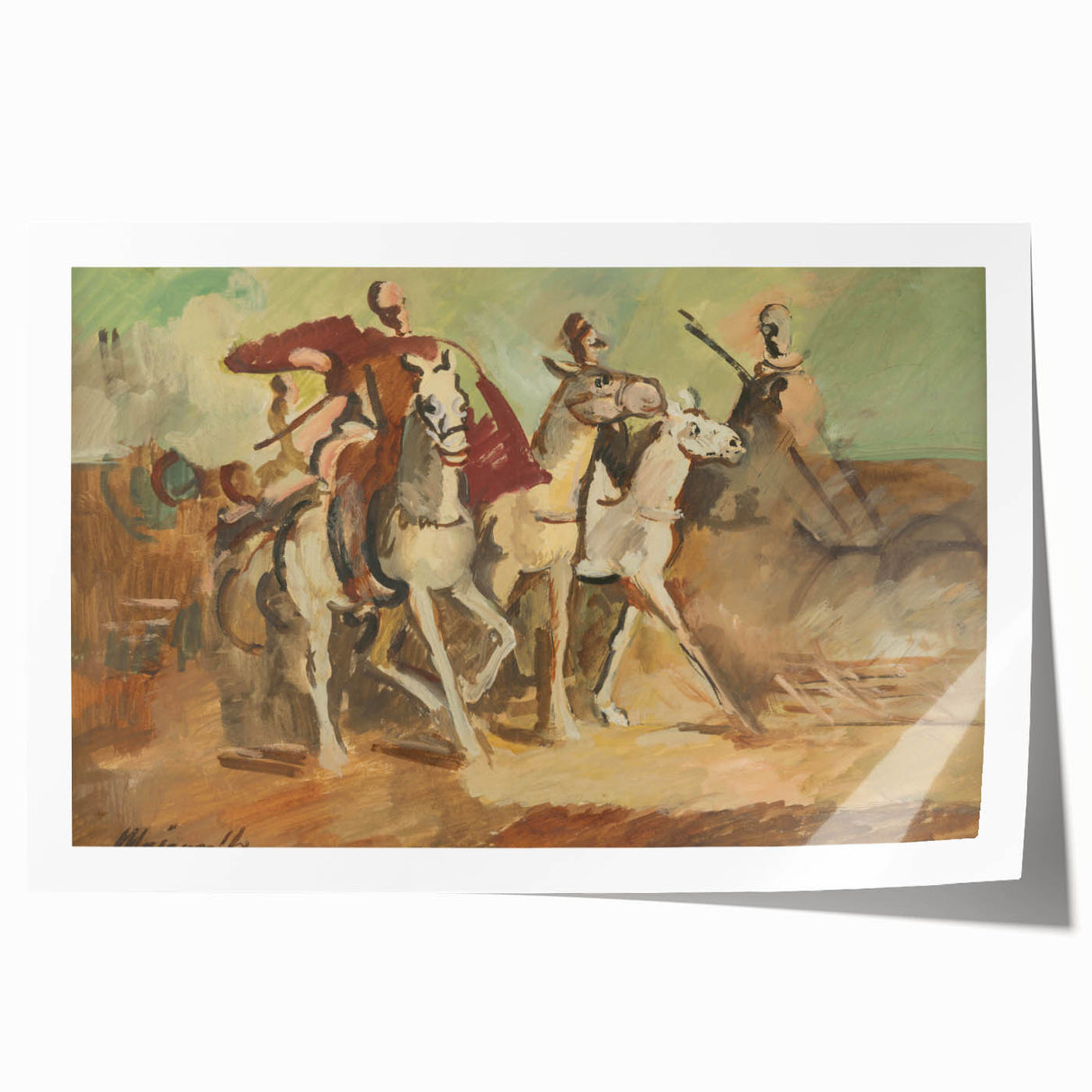Expressionist Horse Riders Painting | Modern Abstract Expressionism