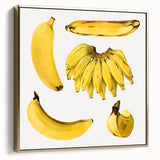 Framed canvas depicting a vintage-style landscape with silver and gold fruits, ideal for bedroom wall art.