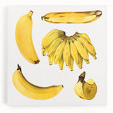 Large black and white wall art on canvas depicting various fruits, ideal for kitchen decor.
