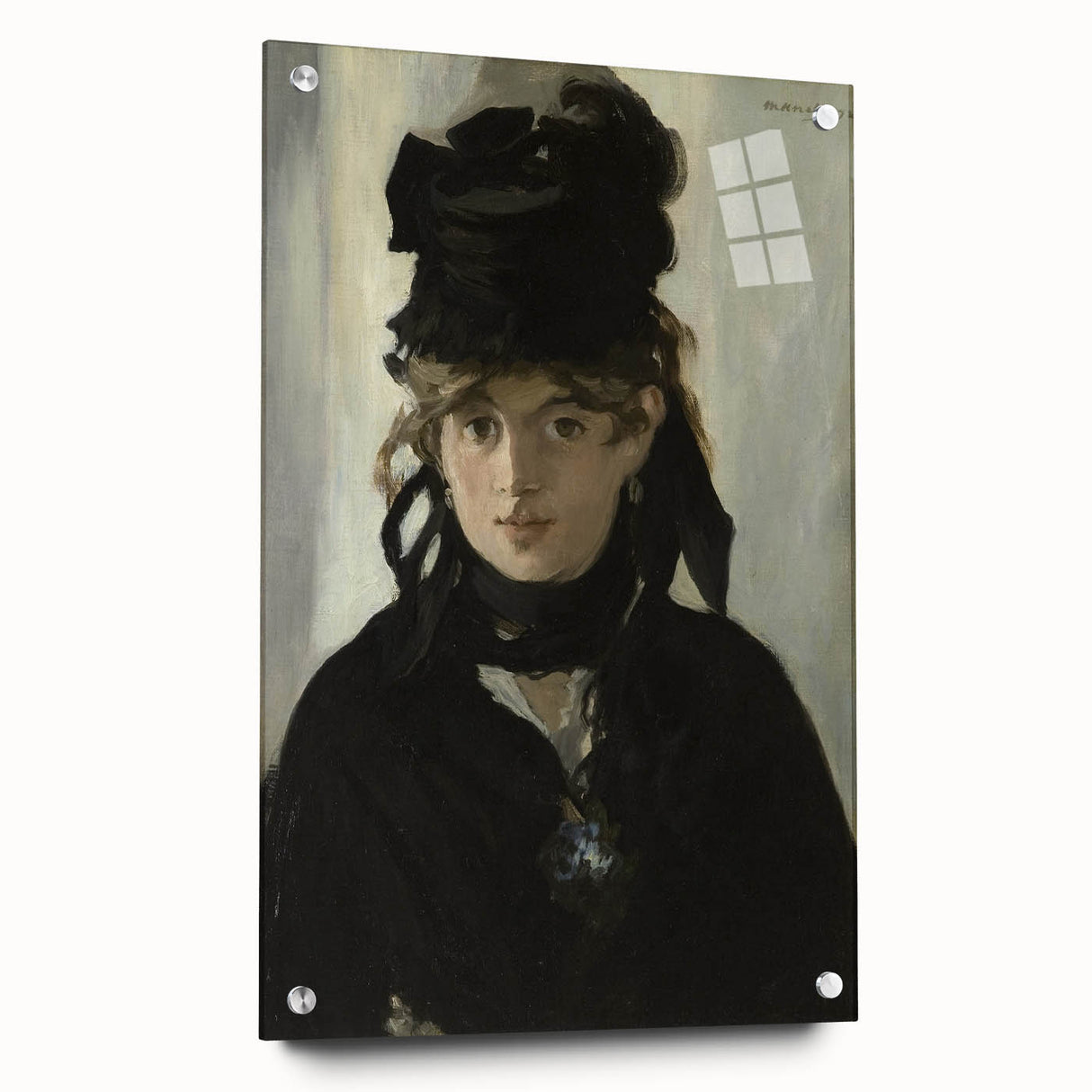 Berthe Morisot with a Bouquet - Impressionist Portrait by Manet