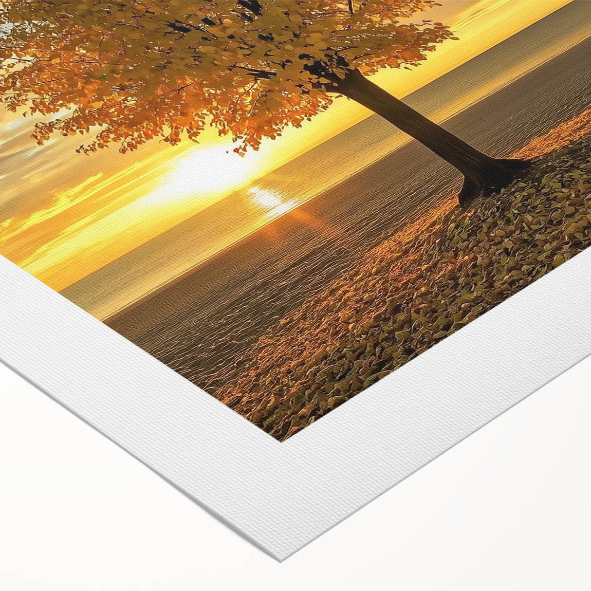 Rolled canvas print showcasing a serene beach landscape with soft waves and vibrant blue skies, elegantly packaged in a protective cardboard tube for optimal delivery.
