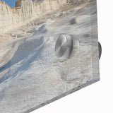 Close-up of a vibrant acrylic landscape artwork showcasing intricate canyon details with rich colors and textures, perfect for modern home decor.