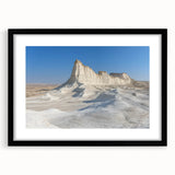 Black-framed landscape print showcasing majestic canyons with a mat, ideal for home decor. Perfect for nature lovers seeking stunning wall art accents.