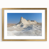 Framed landscape artwork showcasing vibrant canyons in gold matting, enhancing the natural beauty and depth of the scene, perfect for home decor.
