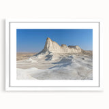 Framed landscape artwork showcasing vibrant canyon scenery, featuring a white mat and sleek black frame, perfect for home decor or office spaces.