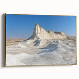 Framed canvas art depicting a stunning landscape of canyons in warm gold tones, showcasing intricate details and textures for an elegant home decor accent.