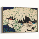 Four Ladies with Fancy Hats Wall Art - Unique Modern Decor for Art Lovers