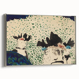 Four Ladies with Fancy Hats Wall Art - Unique Modern Decor for Art Lovers