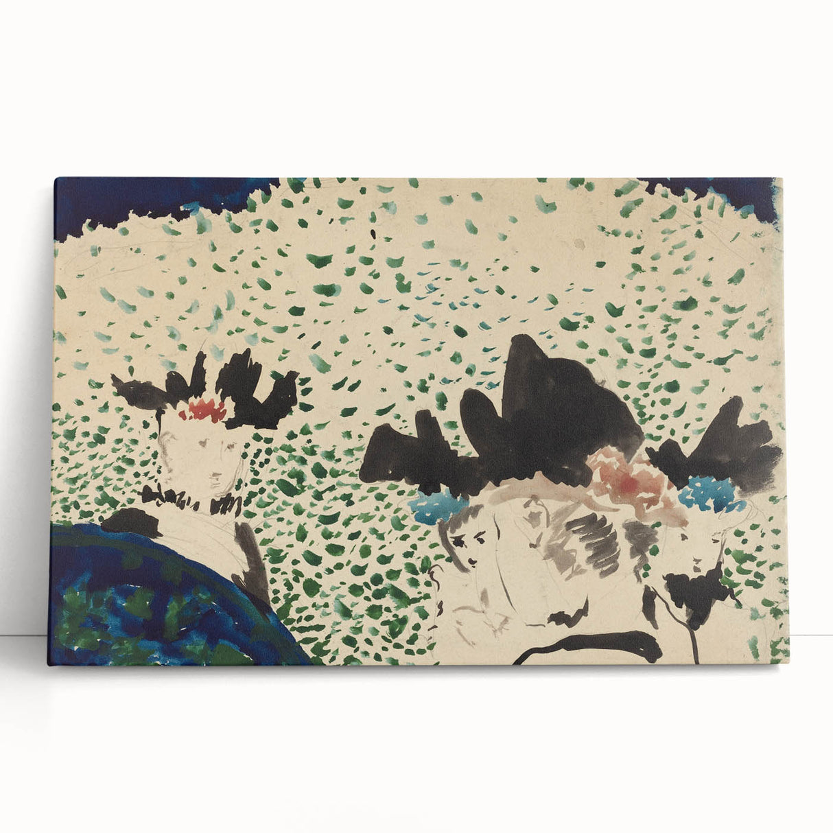 Four Ladies with Fancy Hats Wall Art - Unique Modern Decor for Art Lovers