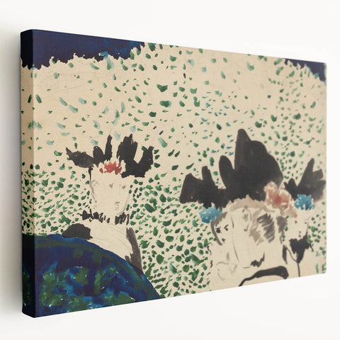 Four Ladies with Fancy Hats Wall Art - Unique Modern Decor for Art Lovers