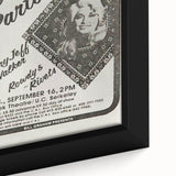 Dolly Parton Concert Poster - Vintage 1980s Music Art