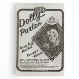 Dolly Parton Concert Poster - Vintage 1980s Music Art
