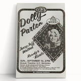 Dolly Parton Concert Poster - Vintage 1980s Music Art
