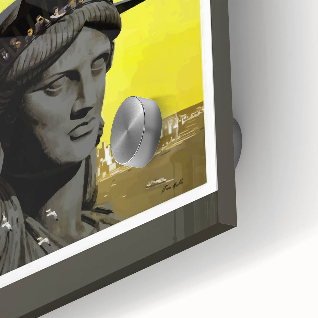 Retro New York Travel Poster - Vintage Statue of Liberty Wall Art