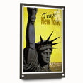 Retro New York Travel Poster - Vintage Statue of Liberty Wall Art