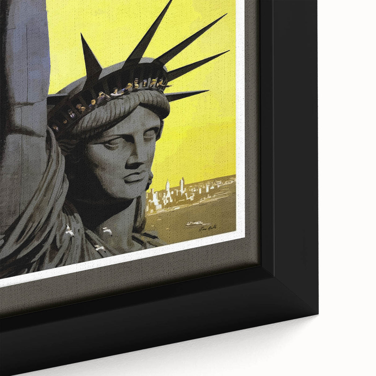 Retro New York Travel Poster - Vintage Statue of Liberty Wall Art