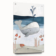 Nursery Wall Art - Peaceful Whale Kids Wall Art Prints for Boys