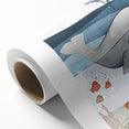 Nursery Wall Art - Peaceful Whale Kids Wall Art Prints for Boys