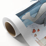 Nursery Wall Art - Peaceful Whale Kids Wall Art Prints for Boys