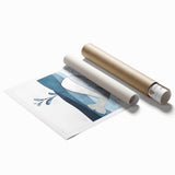 Nursery Wall Art - Peaceful Whale Kids Wall Art Prints for Boys