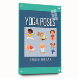Classroom Educational Posters - Kids Yoga Brain Break Print