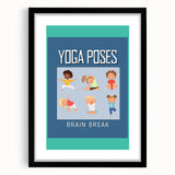 Classroom Educational Posters - Kids Yoga Brain Break Print