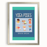 Classroom Educational Posters - Kids Yoga Brain Break Print