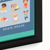 Classroom Educational Posters - Kids Yoga Brain Break Print