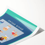 Classroom Educational Posters - Kids Yoga Brain Break Print